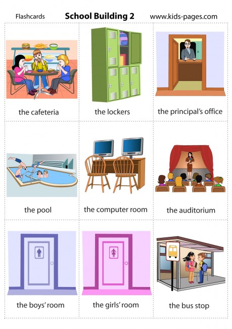 School Building 2 flashcard